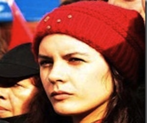 La présidente de la Fédération des Etudiants du Chili, Camila Vallejo