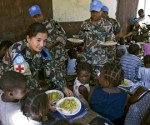 NEPALESE UN PEACEKEEPERS AT THE ORPHANAGE CIMIC