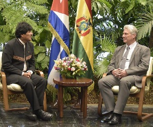 Canel y Evo Morales